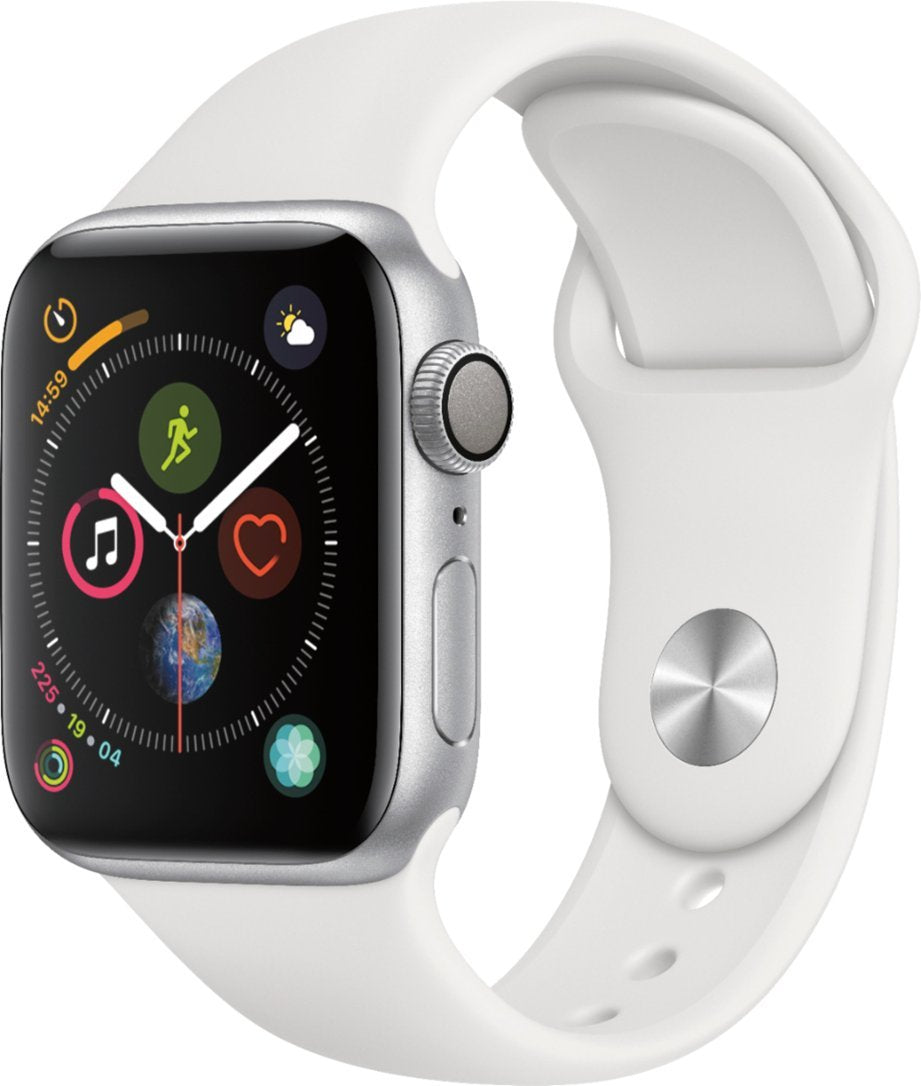 Apple Watch Series 4 (GPS) 40mm Silver Aluminum Case with White