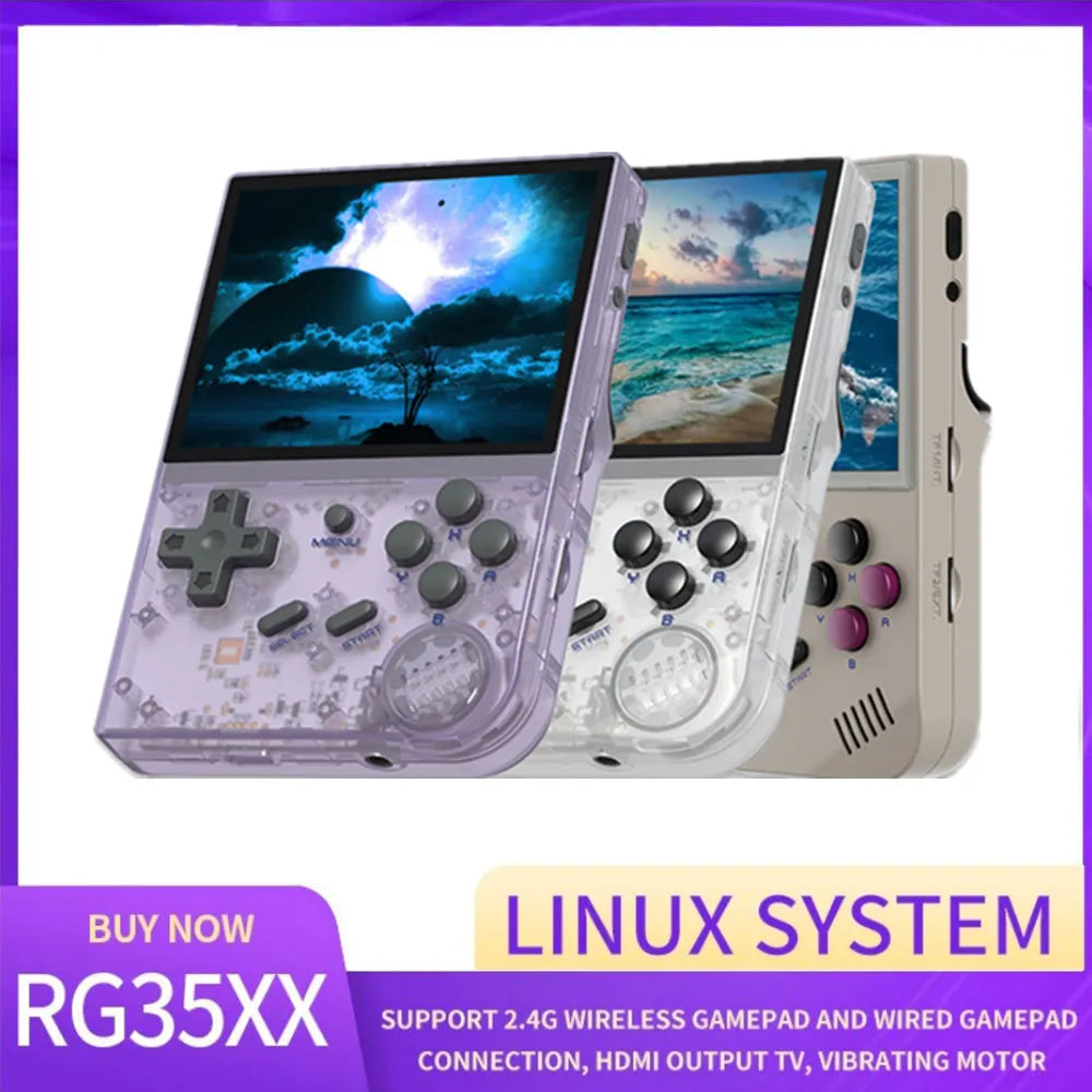  RG35XX H Linux Retro Handheld Game Console 35xx H with a 64G  Card Pre-Loaded 5570 Games,RG35XXH 3.5'' IPS Screen Supports 5G WiFi  Bluetooth HDMI and TV Output (ANBERNIC RG35XX H-Black-New) 