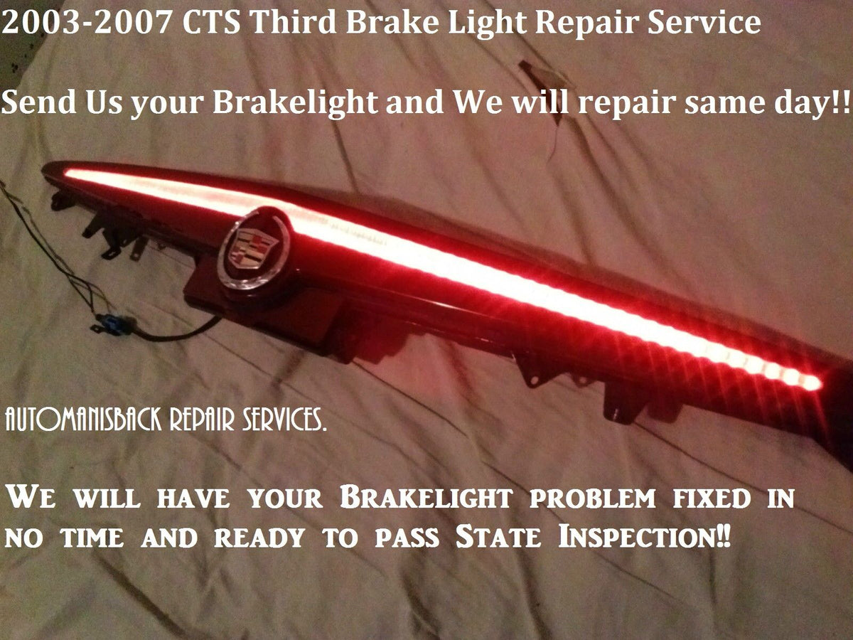 LED Tail Brake Lights For 2003-2007 Cadillac CTS – Black Housing, Clear Lens, Pair