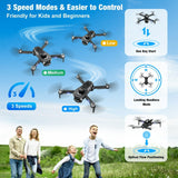 581 AUOSHI Drones with Camera for Adults 6K, 1080P FPV RC Quadcopter for Kids Beginners with 3 Batteries, Foldable, Brushless Motor, 3D Flips,One Key Take off/Land, Black