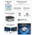 GMKtec Mini PC, 12GB RAM 256GB SSD, Intel Alder Lake N97 (up to 3.60GHz) ,Windows 11 Pro Desktop Mini Computers, Wifi 5/Bluetooth 5.0, Dual HDMI, Nucbox G5