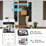 BUBO 1080P WiFi Outdoor Floodlight Camera with Motion Sensor, Color Night Vision, 2-Way Audio, Siren, IP65, 64GB SD, Alexa Compatible