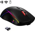 FFN Wireless Gaming Mouse,Colorful 9 Backlight,16000 DPI,75H Battery Standby,3 Mode USB-C/2.4G/Dual Bluetooth 5.0 Portable Rechargeable Gaming Mice for PC/PS5/Mac Computer and Laptop/Tablet-Black