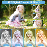 Lookfly Digital Camera,FHD 1080P Point and Shoot Kids Camera，Camera for Photography with 32GB Card ,18X Zoom Anti Shake,48MP,Compact Small Digital Camera for Boys Girls Kids,Black