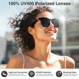 Wrongduck Smart Glasses with AI,Bluetooth Glasses with 110+ Translation,Smart Glasses for Men&Woman,Multifunctional Bluetooth Glasses for Men (Black)