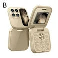 2024 New I17pro Mini Flip Phone Keypad Non-smartphone Elderly Phone 2G Network Foldable Multilingual Dial Phone Speed Radio t big flip phone,foldable New seniors tmobile phone,small father'