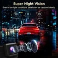 REDTIGER 4K Dash Cam Front and Rear, 3.18" IPS Touch Screen Car Camera, Dual Dash cam with 64GB Card, Built-in GPS, Super Night Vision, 24H Parking Monitor, G-Sensor, Loop Recording