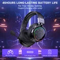 AYEDLOE Wireless Gaming Headset for PS5, Switch, PC, Bluetooth PS5 Headset with Microphone Noise Cancelling, Stereo Sound, 45H+ Battery, Black