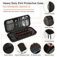 KIMHY 20 in 1 Switch 2 Carrying Case & Accessoires Bundle for Nintendo Switch 2 (2025), with Dockable Protector, Joycon Cover, Thumb Grips, Holder, Screen Protectors