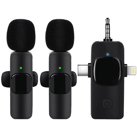2.4GHz Wireless Lavalier Microphone, Portable Mini Mic with High-Quality Materials & Smart Chip for Audio/Video Recording
