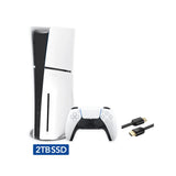 2023 New PlayStation 5 Slim Upgraded 2TB Disc Edition Console, Controller and Mytrix 8K HDMI Ultra High Speed Cable - White, Slim PS5 2TB PCIe SSD Gaming Console