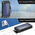 SOLPOWBEN 30000mAh Solar Power Bank Compatible for Iphone 17 Cell Phone 12W Portable Charger Power Bank for Outdoor Camping Hiking (Black)