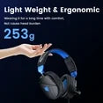 Aptkdoe Gaming Headsets for PC, Gaming Headphones with Noise Canceling Mic, PS5 PS4 Headset with Soft Memory Earmuffs, LED Light, Stereo Sound, 2m Wired Over Ear Headphones for Xbox One, Laptop, Mac