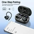 Wireless Earbuds, Bluetooth 5.4 Headphones Sport with 4 ENC Noise Cancelling Mic, 3D Stereo in Ear buds, 50H Wireless Earphones with Earhooks USB-C, IP7 Waterproof Bluetooth Earbuds for Running Gym