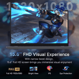 RNRUO 15.6" Laptop, Dual 16GB DDR4 512GB SSD, Intel Core i5 1240P, 12 Core Up 4.4GHz, Office 2024 Fingerprint Backlit KB WiFi 6 BT5.2, Laptop Computer for Business, Student, Light Gaming