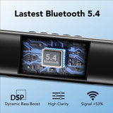 Sound Bar for TV, 60W Soundbar TV Speakers, 2.1 ch Home Theater with Subwoofer Boost, 3 Equalizer Modes, Soundbar for TV/PC/Gaming/Projectors, Bluetooth, OPT, COX, USB & AUX Wall Mountable