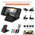 KIMHY 20 in 1 Switch 2 Carrying Case & Accessoires Bundle for Nintendo Switch 2 (2025), with Dockable Protector, Joycon Cover, Thumb Grips, Holder, Screen Protectors