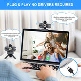Webcam with Microphone for Desktop,1080P HD USB Webcam for PC Desktop & Laptop,with Privacy Cover&Webcam Tripod, Plug and Play,for Conferencing and Video Calling Best seller