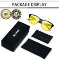 Joopin Night Vision Glasses for Men Women Yellow Fishing Driving Hiking Glasses UV400 Protection