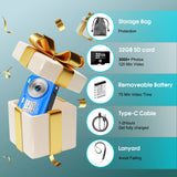 SEREE Waterproof Camera 4K UHD 64MP 16X Digital Zoom Compact Digital Underwater Camera with 32GB Card