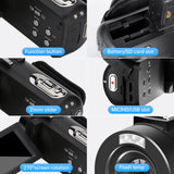 Saneen Video Camera Camcorder Full HD 1080P 24MP IR Night Vision Vlogging Camera for YouTube 18X Digital Zoom 3.0 Inch 270 Degree Rotation Touch Screen with Tripod & Battery