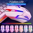 Wired Keyboard & Mouse Combo, Retro Punk RGB Backlit Gaming Keyboard and Mouse W/Multimedia and Shortcut Keys, PC Gaming Keyboard, Office Keyboard for Working or Primer Gaming, Office Device, Pink