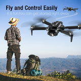 Drone with Camera, FPV Drone with Brushless Motor, One Key Take Off/Landing, Gesture Selfie, 3 Speed Modes, Drone for Adults and Beginners