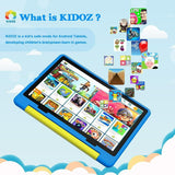 BESTSKI Android 14 10inch Kids Tablet with Protective Case,Octa-Core,8GB RAM+64GB Rom(1TB Expandable)Dual Camera,Parental Control,Pre-Intalled KIDOZ,Great Gift for Toddler-Blue