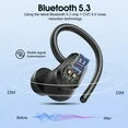 Wireless Earbuds, Bluetooth 5.4 Headphones Sport with 4 ENC Noise Cancelling Mic, 3D Stereo in Ear buds, 50H Wireless Earphones with Earhooks USB-C, IP7 Waterproof Bluetooth Earbuds for Running Gym