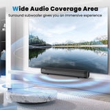 TOPVISION 80W Sound Bar for TV, 2.1Ch Soundbar with Subwoofer, 3D Surround Sound Home Theater system with HDMI/Optical/AUX