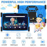 (3.9)| 713 2025 Android 13 tablet,10" Android Kids Tablet 4GB+64GB, Kid-Proof Case with Kickstand, Quad-Core 1.6