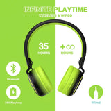 Seenda Kids Bluetooth Headphones for Girls Boys, Wired & Wireless Headphones for Kids with Microphone, 85/94dB Safe Volume, Colorful LED Light, 35Hrs Playtime, Back to School Gifts for Kids