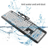 YOFOKO Large-Key Keyboard for Seniors, USB Wired Design with Anti-Spill & Quiet Typing for Easy Visibility