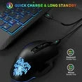 Wagpak Keyboard and Mouse Wireless with 7 Chargeable Backlits Color Jiggler Mouse
