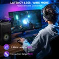 AYEDLOE Wireless Gaming Headset for PS5, Switch, PC, Bluetooth PS5 Headset with Microphone Noise Cancelling, Stereo Sound, 45H+ Battery, Black
