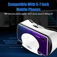 VR Headset with Controller Adjustable 3D VR Glasses Virtual Reality Headset HD Blu-ray Eye Protection Support 5~7 Inch for Phone/Android