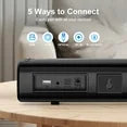 TOPVISION Sound Bar for TV, 50W Bluetooth 5.4 Soundbar with Subwoofer, 3D Surround Sound System with Optical/AUX/RCA/USB