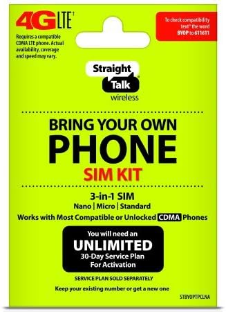 Straight Talk - Bring Your Own Phone CDMA 3-in-1 Sim Card Kit (4G LTE) - Verizon Compatible