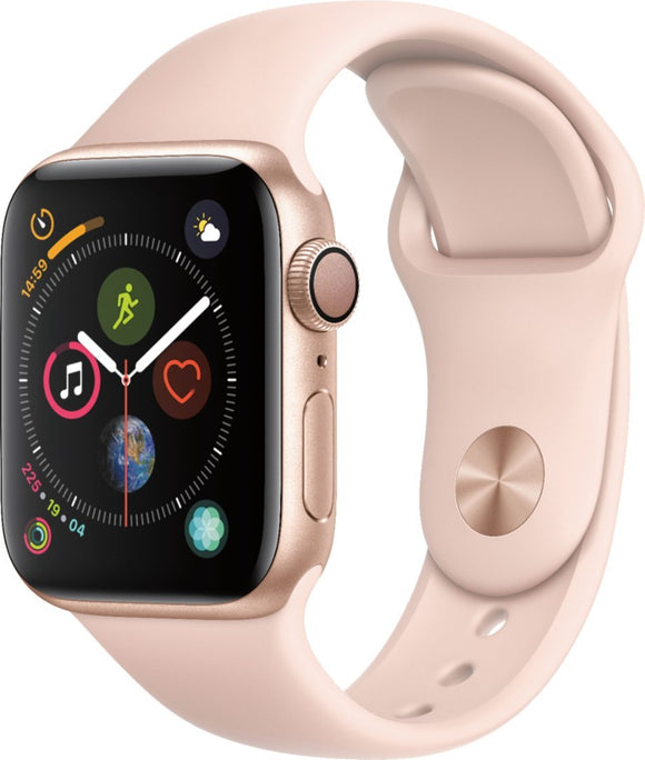 Apple Watch Series 4 (GPS) 40mm Gold Aluminum Case with Pink Sand Sport Band - Gold Aluminum
