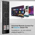 Replacement for Hisense Smart TV Remote Control,Compatible with Hisense 4K UHD Series Android Smart TVs.(NO Voice Function)