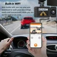 KQJQS 3 Channel Dash Cam Front and Rear Inside,4K Full UHD Dash Camera for Cars,Car Camera with IR Night Vision, 24 Hours Recording,Loop Recording, G-Sensor,Support 32 GB Max