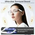 MUSICOZY AI Translator Smart Glasses for Men Women, Bluetooth Audio Glasses with 110+ Translation,Smart Glasses Real-Time Translation, Multifunctional Bluetooth Glasses Open Ear Lighweight (White)
