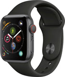 Apple Watch Series 4 (GPS) 40mm Space Gray Aluminum Case with Black Sport Band - Space Gray