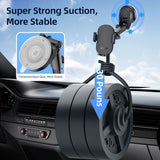 YOOVEE Universal Dashboard & Windshield Car Phone Holder - 360° Rotatable Mount, 3-in-1 Vent/Dash/Windshield Clip for 4-7" Phones, iPhone, Samsung, Google Pixel, Moto