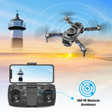 581 AUOSHI Drones with Camera for Adults 6K, 1080P FPV RC Quadcopter for Kids Beginners with 3 Batteries, Foldable, Brushless Motor, 3D Flips,One Key Take off/Land, Black