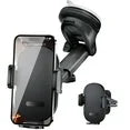 YOOVEE Universal Dashboard & Windshield Car Phone Holder - 360° Rotatable Mount, 3-in-1 Vent/Dash/Windshield Clip for 4-7" Phones, iPhone, Samsung, Google Pixel, Moto
