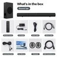 TOPVISION 4.1ch Sound Bar with Subwoofer, 120W Separable Sound Bar for TV, 2-in-1 Detachable Sound Bar with USB/AUX/Coaxial/Optical/HDMI/Bluetooth