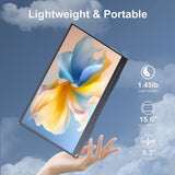 Portable Monitor Zero Frame, 15.6" Ultra Slim 1080P FHD 100% sRGB Display IPS Monitor, Plug&Play Second External Monitor for Laptop PC Phone Mac Xbox PS5