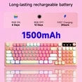 FFN Wireless Gaming Keyboard with Knob, 99 Keys Compact RGB Backlit, Tri-Mode BT5.0/2.4GHz/USB-C Wired, Rechargeable Membrane Keyboard with Long Battery Life for Win/Mac/iOS/Android