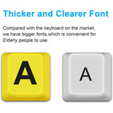 Large Print Computer Keyboard, Wired USB High Contrast Keyboard with Oversized Print Letters for Visually Impaired Low Vision Ind